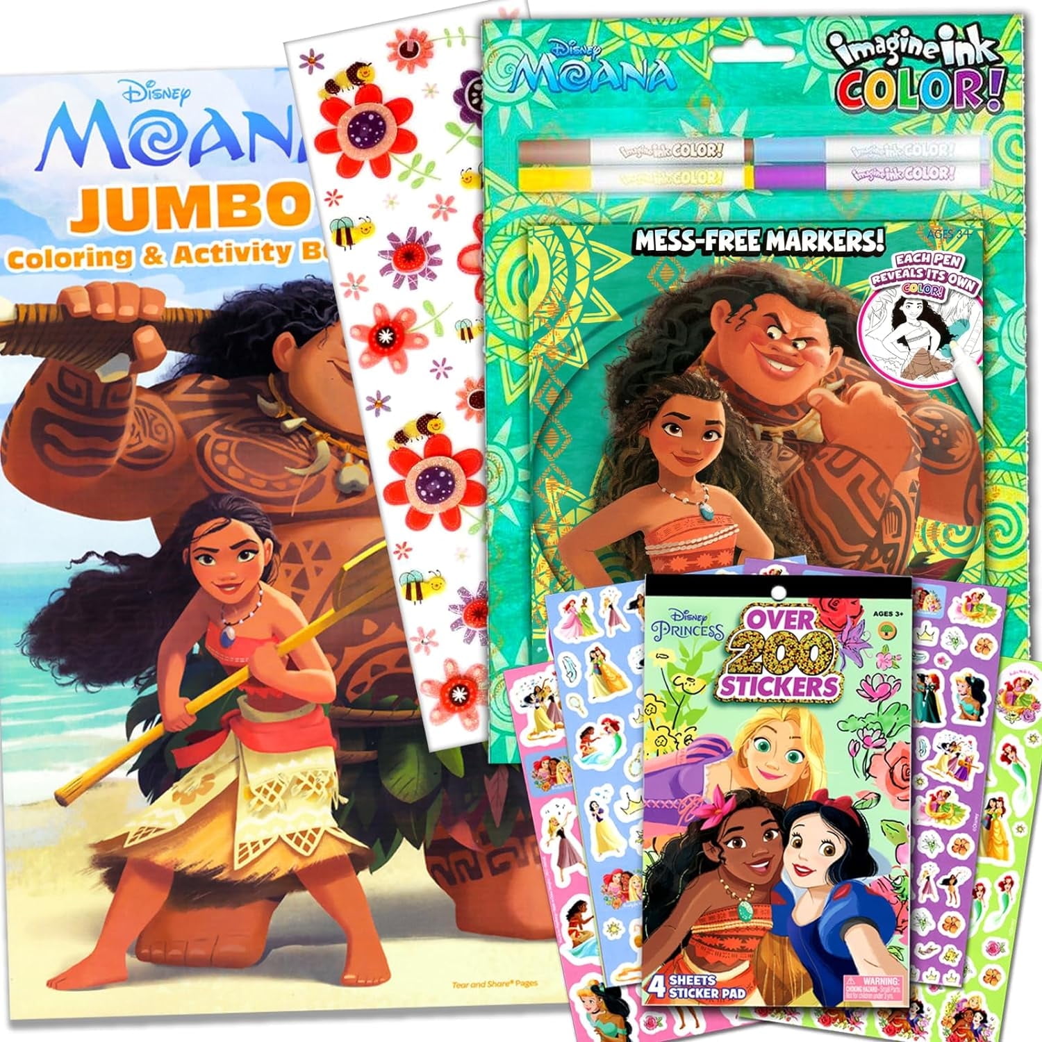 Disney Moana Coloring and Activity Books Bundle with Imagine Ink ...