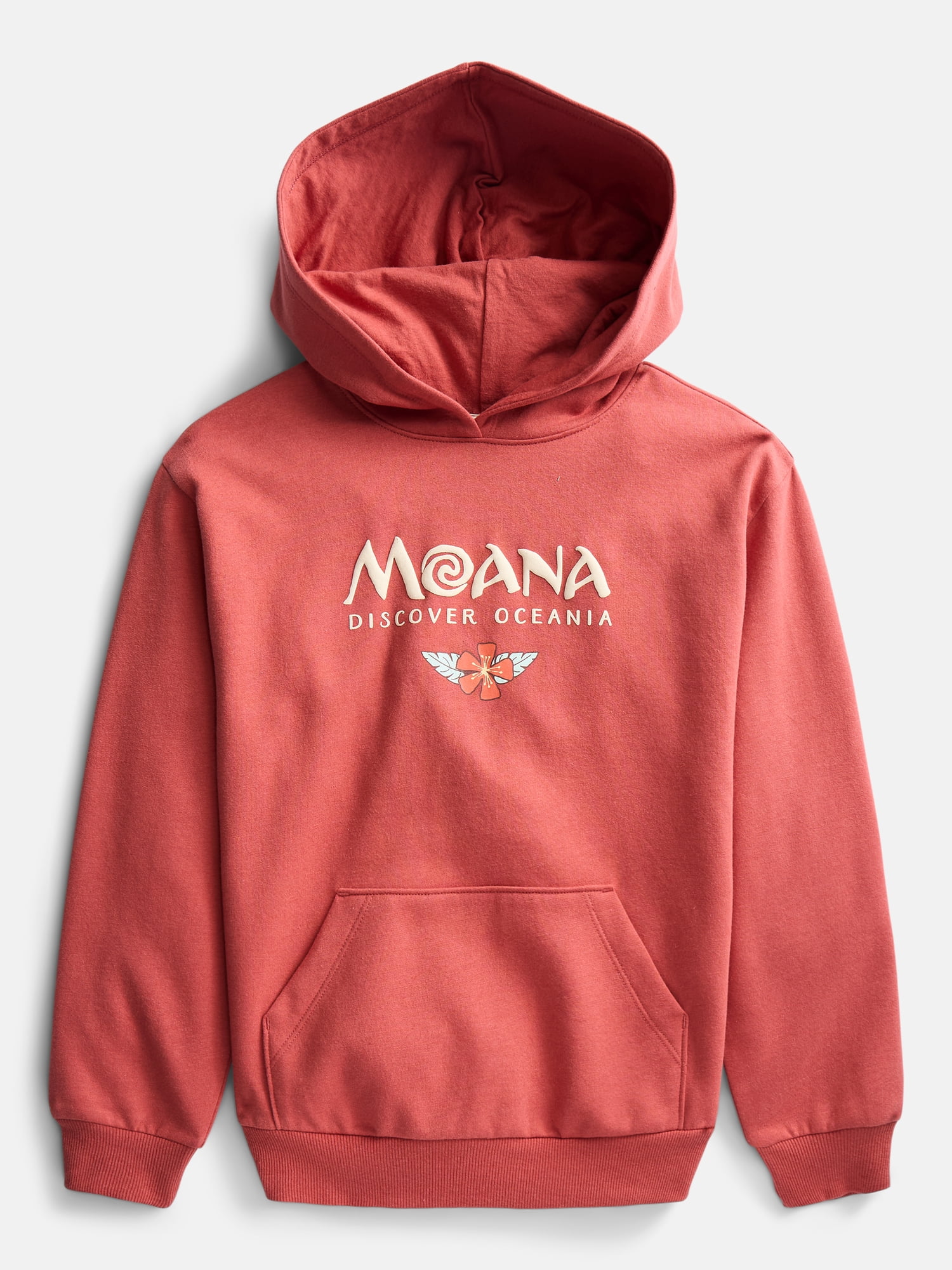 Disney Moana Girls Discover Oceania Graphic Fleece Hoodie, Sizes 4-16