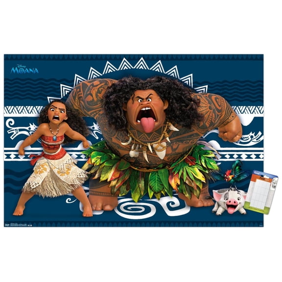 Disney Moana - Faces Wall Poster, 14.725" x 22.375"