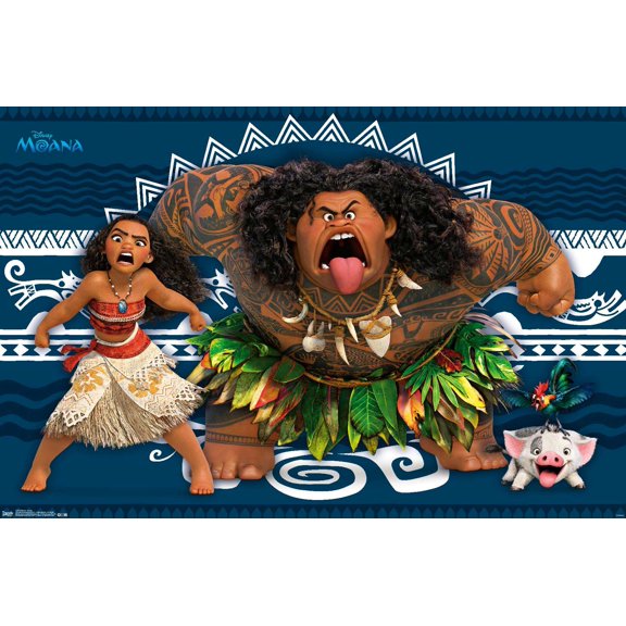 Disney Moana - Faces Wall Poster, 14.725" x 22.375"
