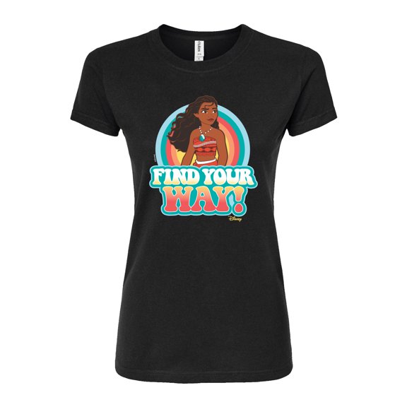 Disney Moana - Find Your Way - Juniors Fitted Graphic T-Shirt