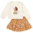thumbnail image 1 of Disney Moana Floral Fleece Pullover Sweatshirt and Skirt Outfit Set Toddler to Big Kid, 1 of 5