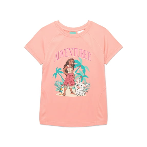 Disney Moana Girl's Active Graphic Tee, Sizes 4-16