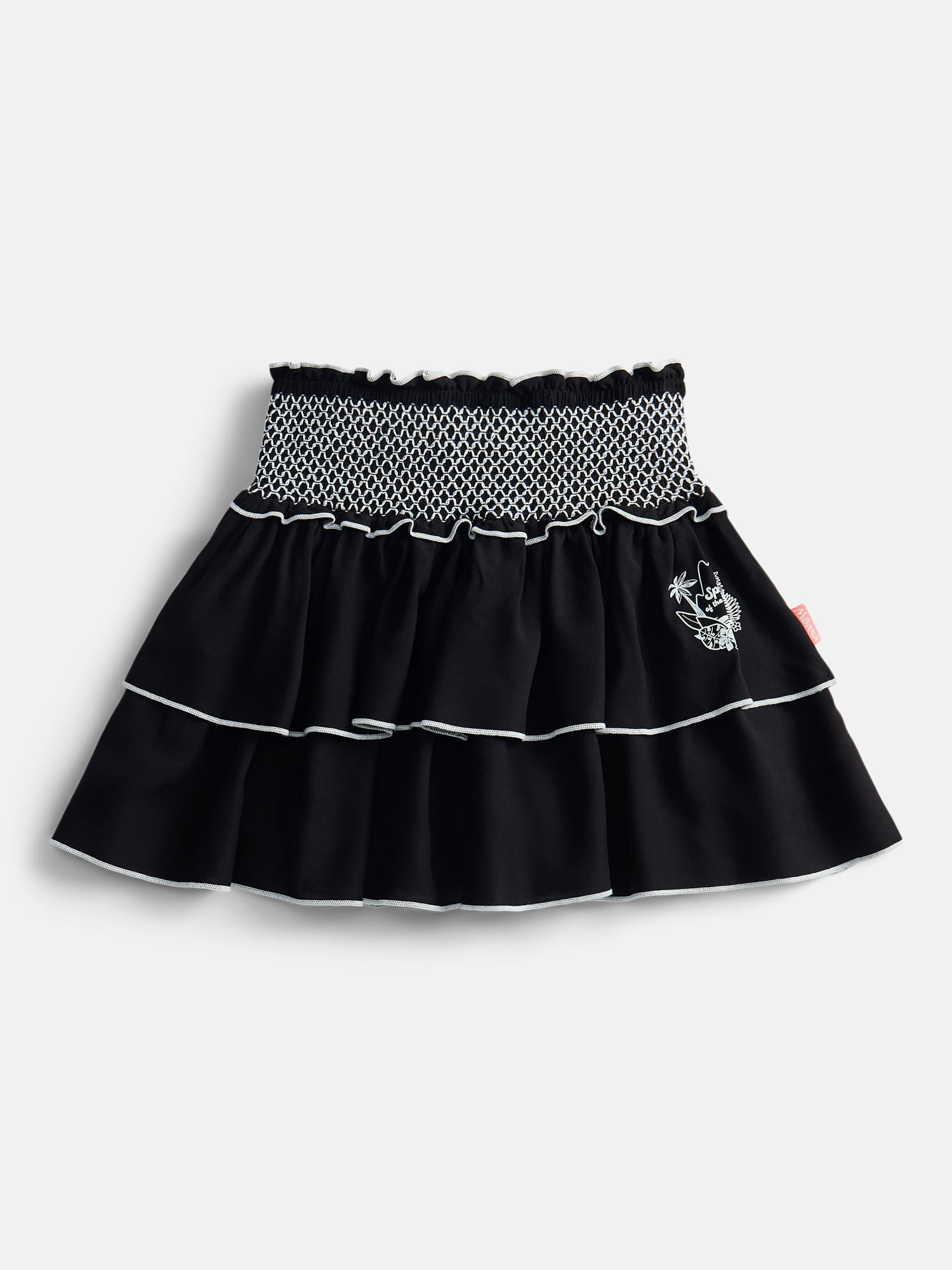 Disney Moana Girl’s Tiered Smocked Waist Skirt, Sizes 4-16