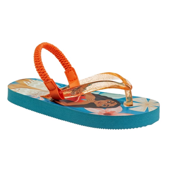 Disney Moana Girls Flip Flops with back strap
