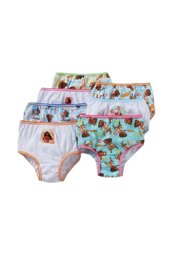 Disney Moana Girls Panties Underwear 7-Pack (4T)