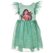 glitter princess dress up Glitter-Mesh Long A-Line Prom Dress main image 0