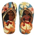 thumbnail image 1 of Disney Moana Girls Toddler Flip Flops with Back Strap, Blue Orange, 7-8, 1 of 5