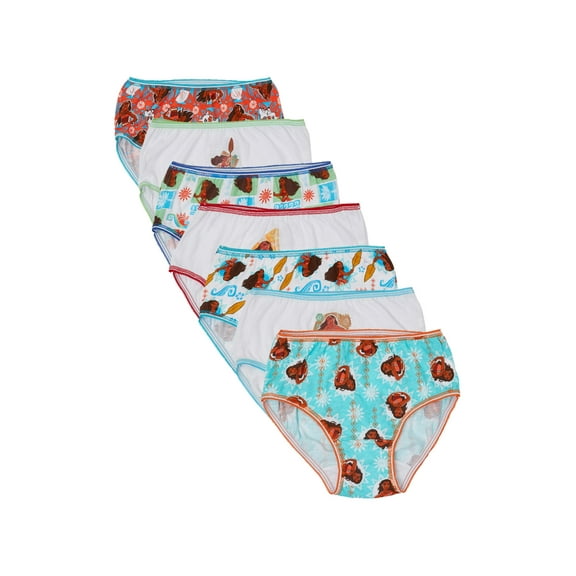 Disney Moana, Girls Underwear, 7 Pack Panties (Little Girls & Big Girls)