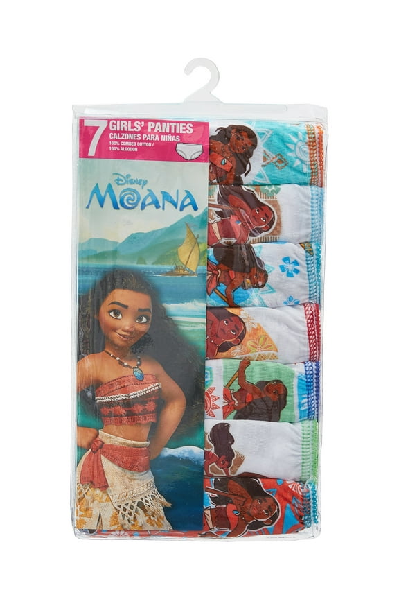 Disney Moana, Girls Underwear, 7 Pack Panties (Little Girls & Big Girls)