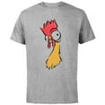 thumbnail image 1 of Disney Moana Heihei Rooster Chicken Big Face Costume - Short Sleeve Cotton T-Shirt for Adults - Customized-Athletic Heather, 1 of 5