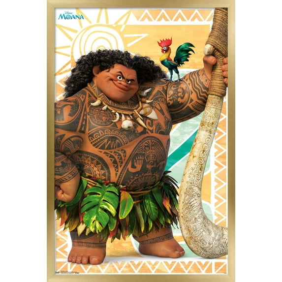 Disney Moana - Heihei Wall Poster, 22.375" x 34", Framed