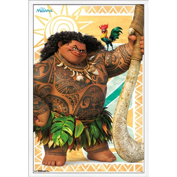 Disney Moana - Heihei Wall Poster, 22.375" x 34", Framed