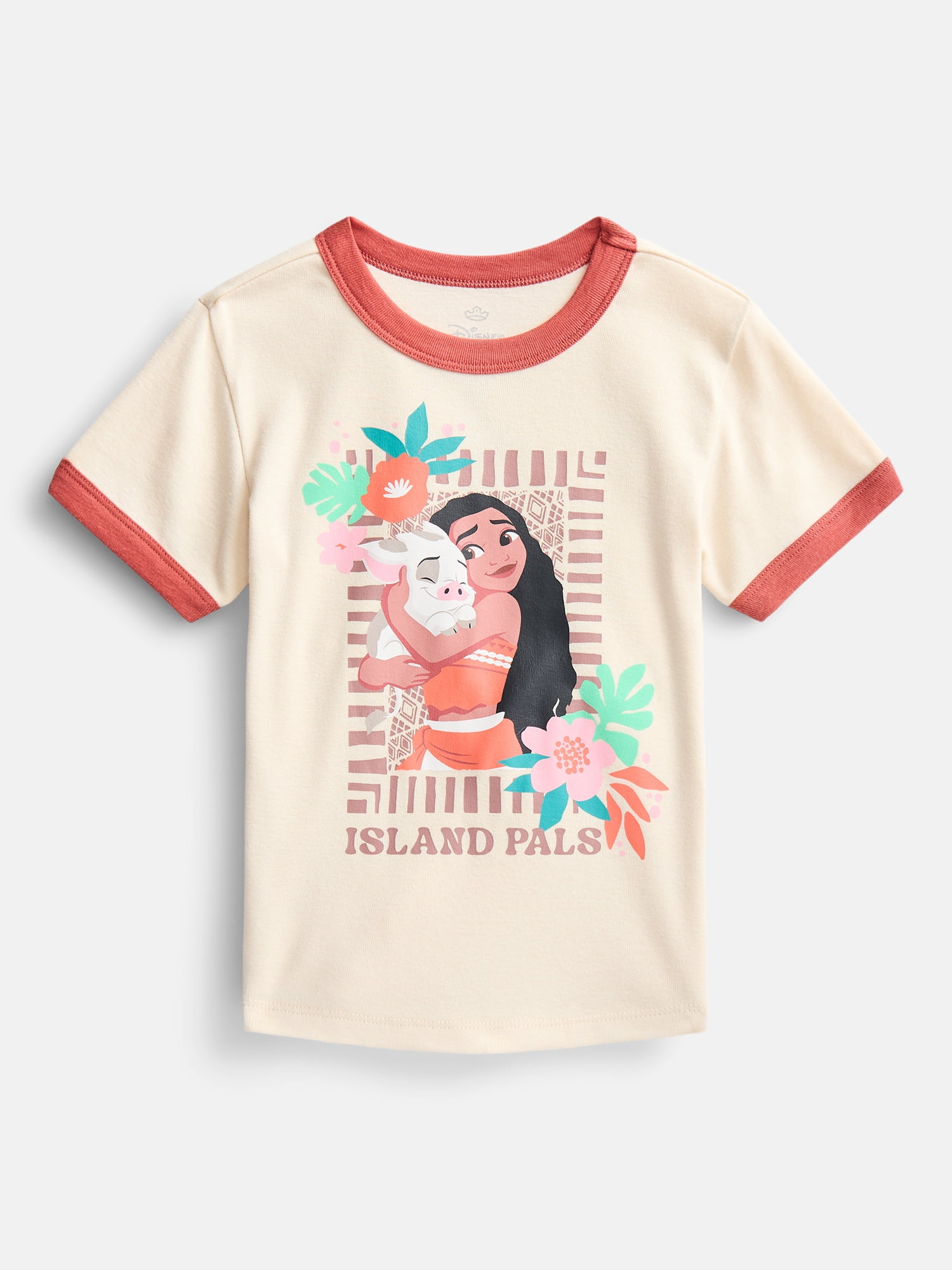 Moana Girls Island Pals Graphic Ringer T-Shirt, Sizes 4-16