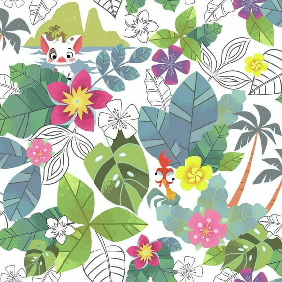 Disney Moana Jungle Peel and Stick Wallpaper
