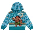 thumbnail image 1 of Disney Moana Little Boys' Fleece Hooded Sweatshirt Maui Hei Hei Teal, 1 of 7
