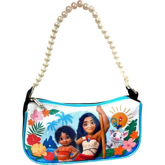 Disney Moana Little Girl Shoulder Handbag With Beaded Handle