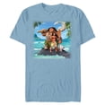 thumbnail image 1 of Disney Moana Maui Heihei and Pua Tropical Ocean Heroes - Short Sleeve Blended T-Shirt for Adults - Customized-Ocean Blue, 1 of 5