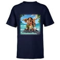 thumbnail image 1 of Disney Moana Maui Heihei and Pua Tropical Ocean Heroes - Short Sleeve T-Shirt for Kids - Customized-Navy, 1 of 5