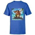 thumbnail image 1 of Disney Moana Maui Heihei and Pua Tropical Ocean Heroes - Short Sleeve T-Shirt for Kids - Customized-Royal, 1 of 5