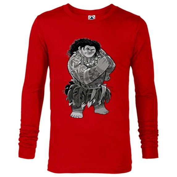 Disney Moana Maui - Long Sleeve T-Shirt for Men - Customized-New Red