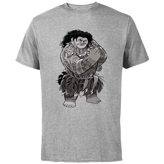 Disney Moana Maui - Short Sleeve Cotton T-Shirt for Adults - Customized-Athletic Heather