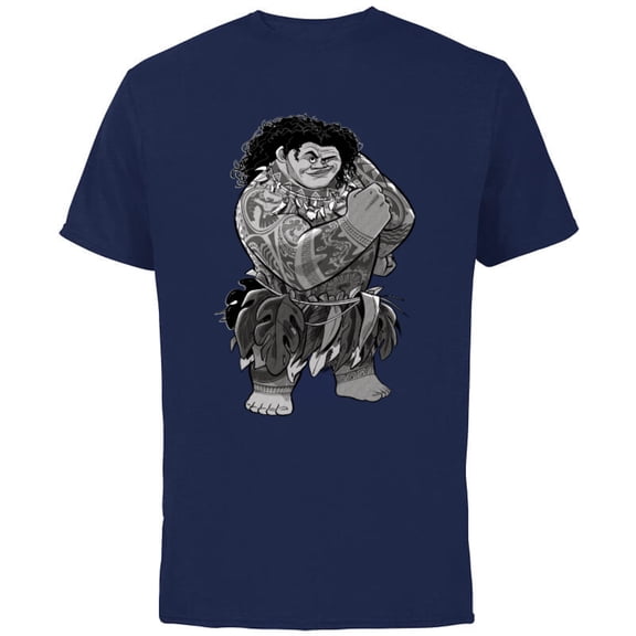 Disney Moana Maui - Short Sleeve Cotton T-Shirt for Adults - Customized-Navy