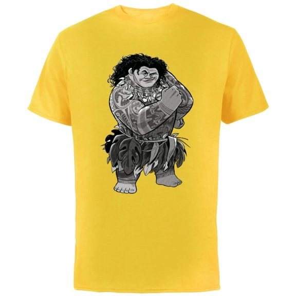 Disney Moana Maui - Short Sleeve Cotton T-Shirt for Adults - Customized-Yellow