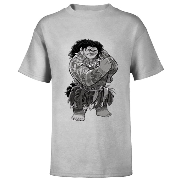 Disney Moana Maui - Short Sleeve T-Shirt for Kids - Customized-Athletic Heather