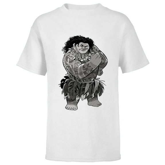 Disney Moana Maui - Short Sleeve T-Shirt for Kids - Customized-White