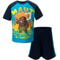 thumbnail image 1 of Disney Moana Maui Toddler Boys T-Shirt and Mesh Shorts Outfit Set Infant to Big Kid, 1 of 5