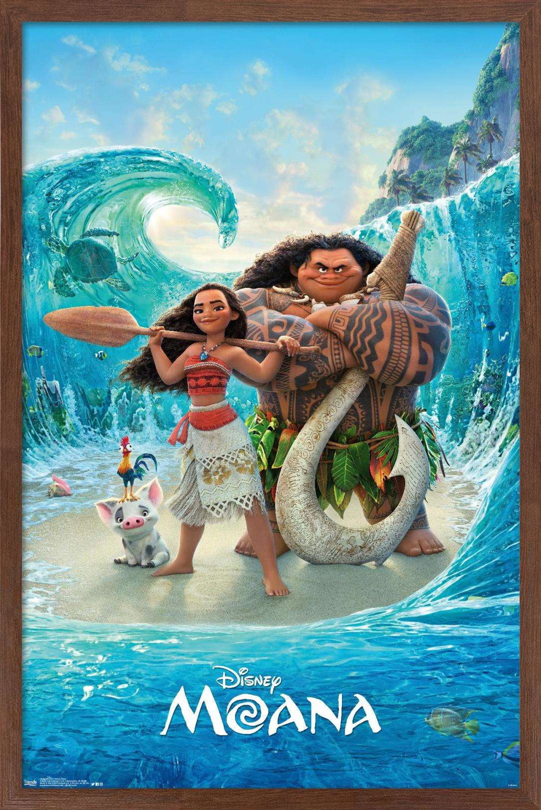 Disney Moana - Ocean Floor Wall Poster, 14.725" x 22.375", Framed