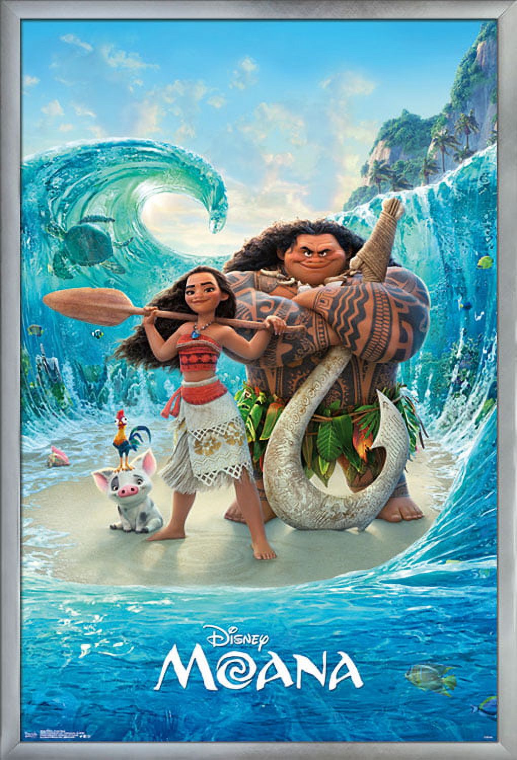 Disney Moana - Ocean Floor Wall Poster, 22.375" x 34", Framed