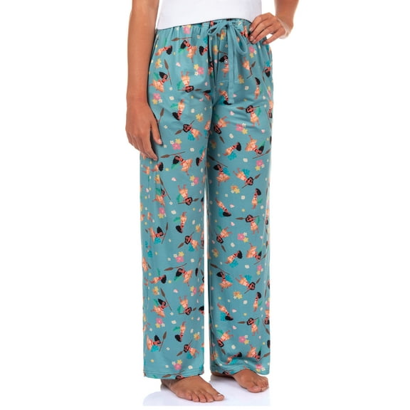 Disney Moana Pajama Pants Womens Tropical Seashell All Over Print PJ Bottoms