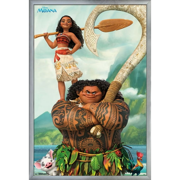 Disney Moana - Pose Wall Poster, 22.375" x 34", Framed