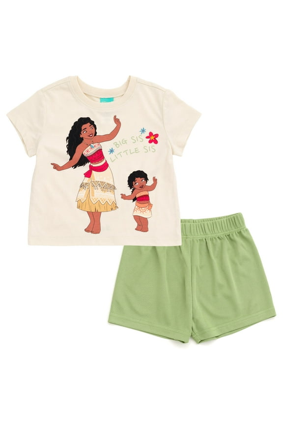 Moana Simea T-Shirt and Mesh Shorts Outfit Set Toddler to Big Kid