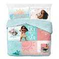 thumbnail image 1 of Disney Moana Sky & Sea Blue 7 Piece Queen Bed Set with Sham, 100% Microfiber, 1 of 7