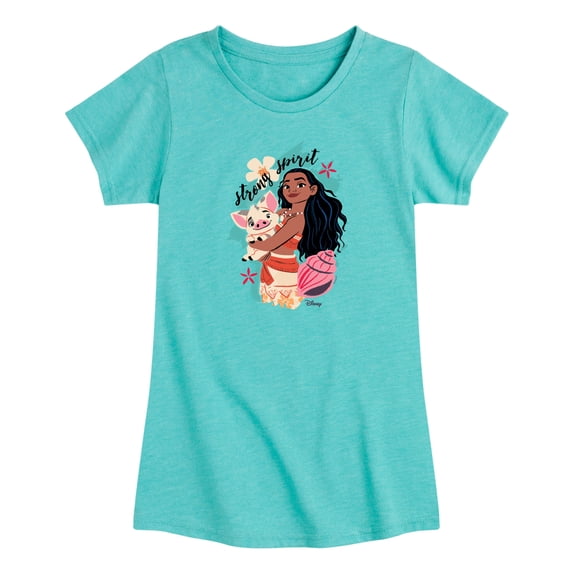 Disney - Moana Strong Spirit - Toddler Girls Fitted Short Sleeve T-Shirt