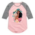 thumbnail image 1 of Disney - Moana Strong Spirit  - Toddler & Youth Girls Raglan Graphic T-Shirt, 1 of 5