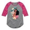 thumbnail image 1 of Disney - Moana Strong Spirit  - Toddler & Youth Girls Raglan Graphic T-Shirt, 1 of 5