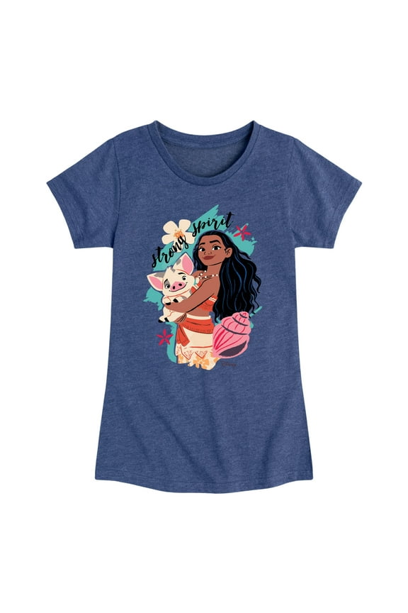 Disney - Moana Strong Spirit - Toddler & Youth Girls Short Sleeve Graphic T-Shirt