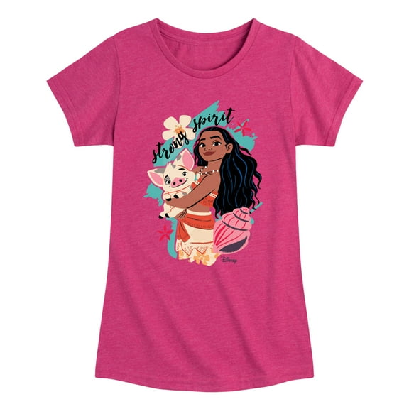 Disney - Moana Strong Spirit - Toddler & Youth Girls Short Sleeve Graphic T-Shirt