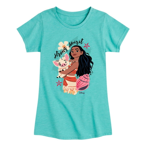 Disney - Moana Strong Spirit - Toddler & Youth Girls Short Sleeve Graphic T-Shirt