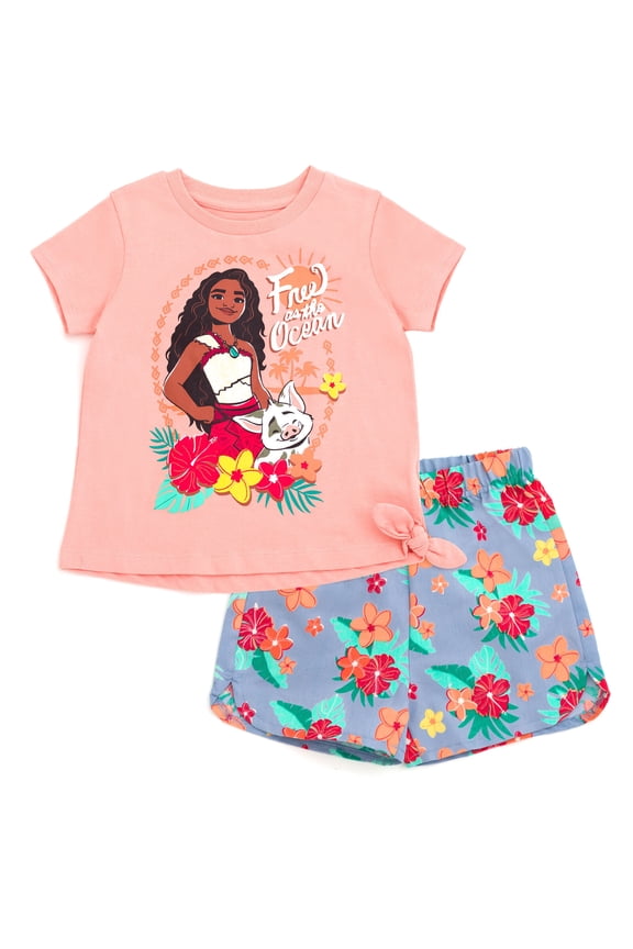 Moana T-Shirt and Chambray Shorts Outfit Set Infant to Big Kid