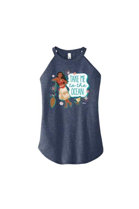 Moana - Take Me To The Ocean - Juniors High Neck Tank Top