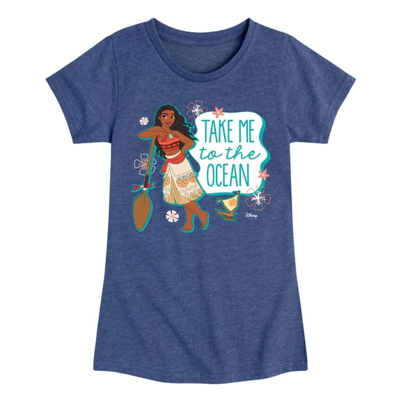 Disney Moana - Take Me To The Ocean - Toddler & Youth Girls Short Sleeve Graphic T-Shirt