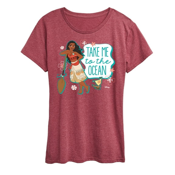 Disney Moana - Take Me To The Ocean - Women's Short Sleeve Graphic T-Shirt