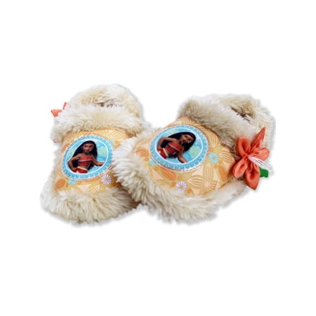 Disney Moana Toddler Girl's Plush A-Line Slippers with Faux Fur NIMO2806A1