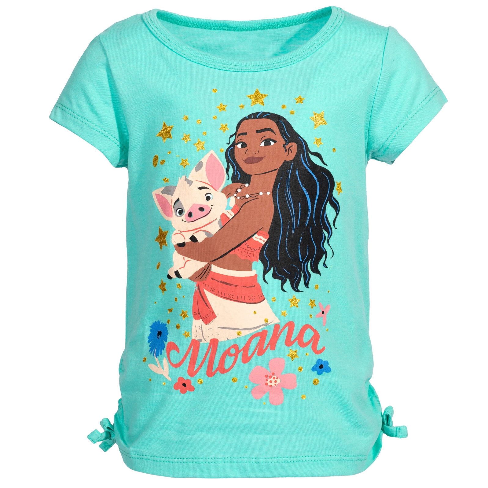 Disney Lilo & Stitch Toddler Girls Graphic T-Shirt Turquoise Blue 5T