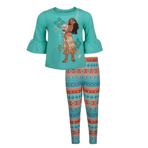 Disney Moana Toddler Girls T-Shirt and Leggings Outfit Set Toddler to Big Kid